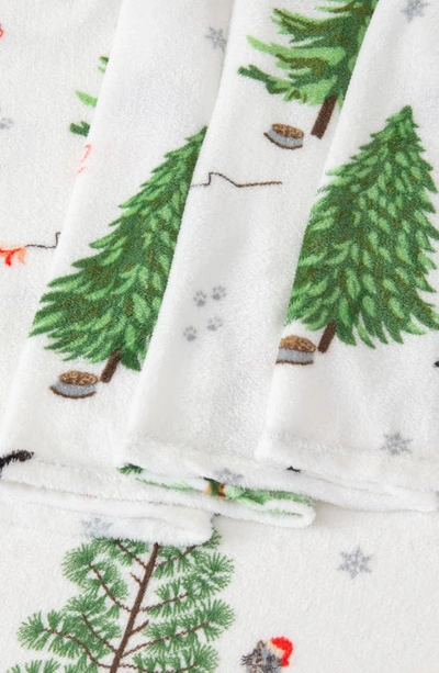Woven & Weft Printed Plush Velour Sheet Set In Winter Cats
