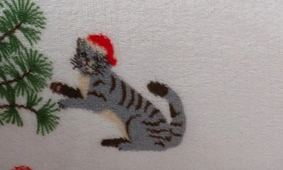 Woven & Weft Printed Plush Velour Sheet Set In Winter Cats