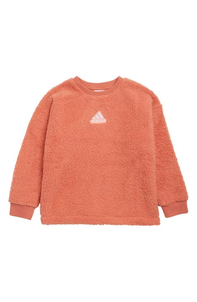 Shop Adidas Originals Kids' Fleece Sweatshirt In Wonder Clay