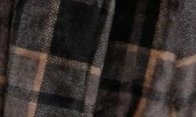 Nordstrom Rack Patterned Plush Robe In Black Highland Plaid