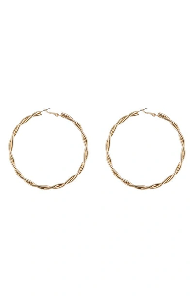 Tasha Twist Hoop Earrings In Gold