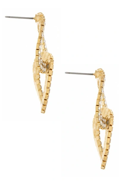 Shop Ettika Pavé Crystal Circle Drop Earrings In Gold