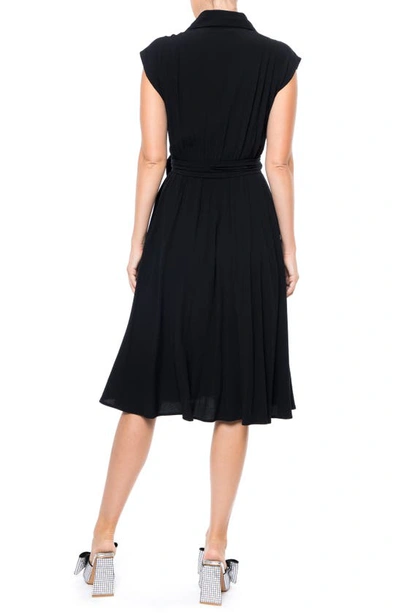 Meghan La Honeysuckle Gauze Midi Dress In Black