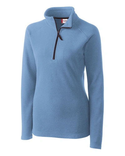 Shop Clique Summit Lady Half Zip Microfleece Jacket In Blue