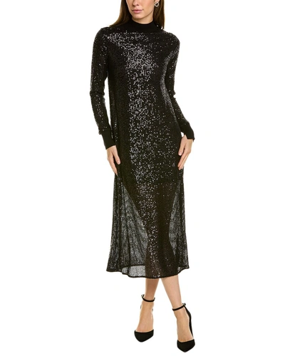 Shop Allsaints Juela Wool Dress In Black