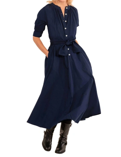 Shop Gretchen Scott Martha Midi Dress In Navy In Blue