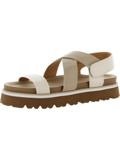 Shop Yellowbox Keyla Womens Faux Leather Lugged Sole Platform Sandals In Grey
