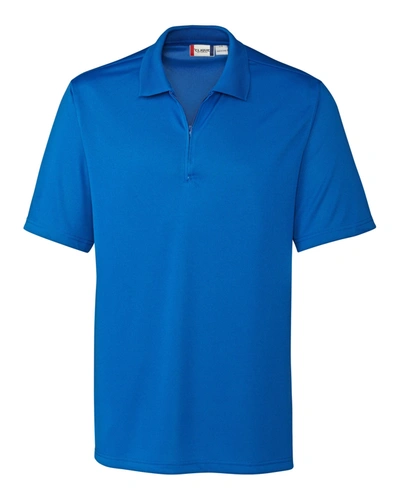 Shop Clique Men's Malmo Snag Proof Zip Polo Shirt In Blue