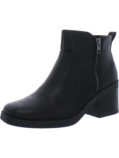 Shop B.o.c. Lexy Womens Block Heel Square Toe Ankle Boots In Black
