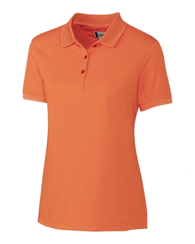 Shop Clique Oslo Pique Lady Polo Shirt In Orange