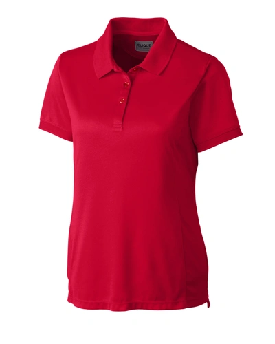 Shop Clique Oslo Pique Lady Polo Shirt In Red