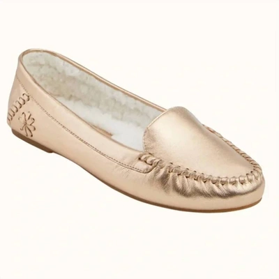 Shop Jack Rogers Millie Sherpa Lined Moccasins In Rose Gold Leather In Multi