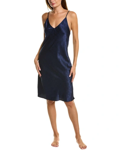 Shop Natori Infinity Jacquard Slip Dress In Blue