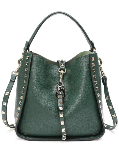 Shop Tiffany & Fred Paris Full-grain Leather Hobo Bag In Green