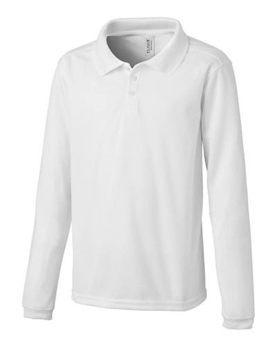 Shop Clique L/s Spin Youth Polo In White