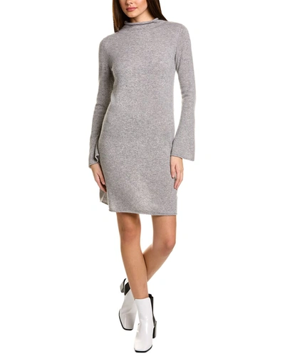Shop Philosophy Funnel Neck Cashmere Sweaterdress In Grey