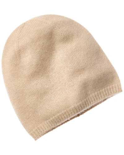 Shop Phenix Solid Slouch Cashmere Beanie In Brown