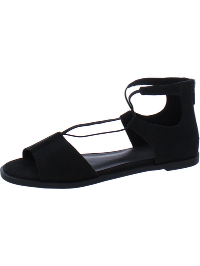 Shop Eileen Fisher Womens Leather Criss-cross Gladiator Sandals In Black