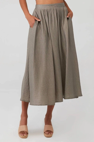 Shop Astr Terra Bella Skirt In Mushroom In Grey