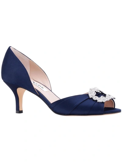 Shop Nina Corrine Womens Satin Peep-toe D'orsay Heels In Multi