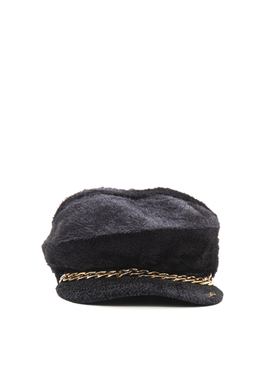 Shop Liu •jo Peaked Hat In Black