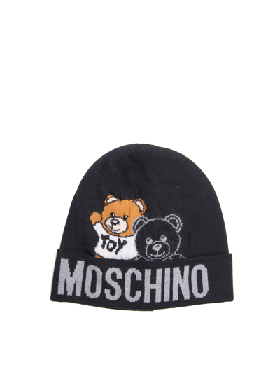 Shop Moschino Hat In Black