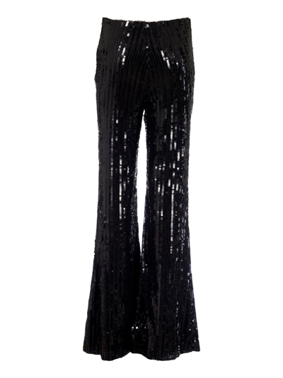 Shop Rotate Birger Christensen Marita Sequin Trousers In Black