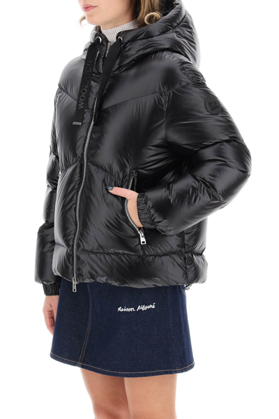 Shop Woolrich Aliquippa Short Down Jacket In Black (black)