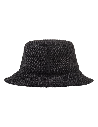 Shop Givenchy Fisherman Hat In Black Raffia In Nero