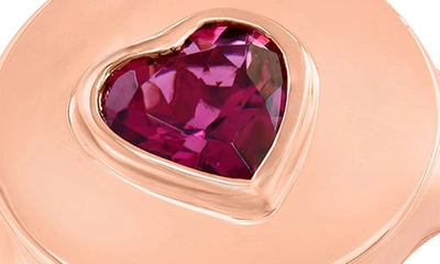 Shop Effy 14k Rose Gold Pink Tourmaline Heart Signet Ring