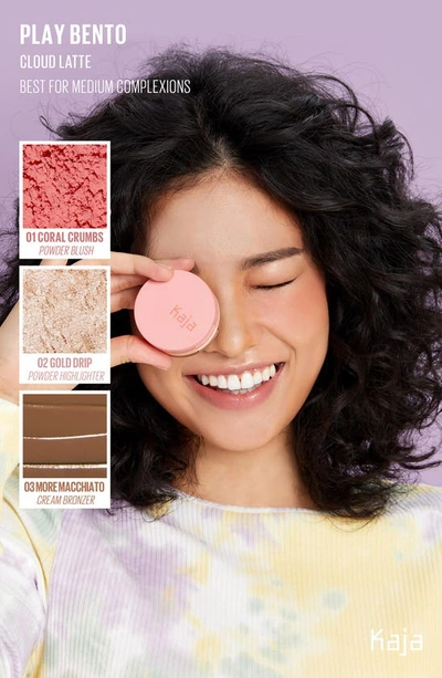 Kaja Face Bento Cream Bronzer, Powder Blush & Highlighter Sculpting Trio 02 Cloud Latte In Cloud Latte