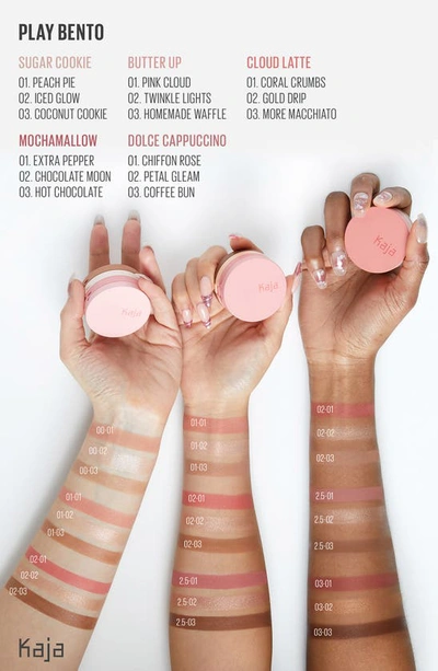 Kaja Face Bento Cream Bronzer, Powder Blush & Highlighter Sculpting Trio 03 Mochamallow In Mochamallow