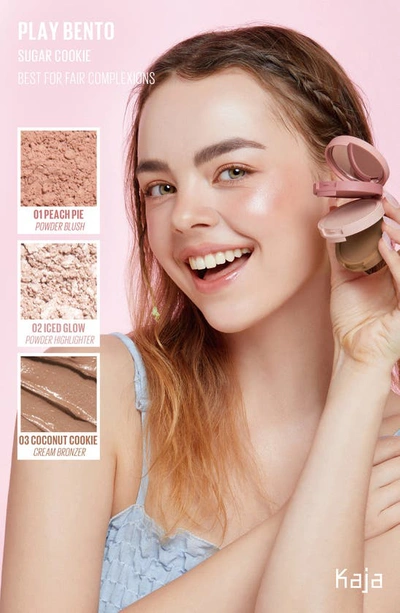 Kaja Face Bento Cream Bronzer, Powder Blush & Highlighter Sculpting Trio 00 Sugar Cookie In Sugar Cookie