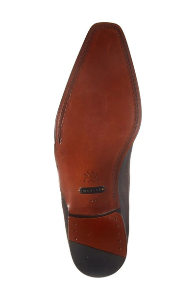 Shop Mezlan Aceto Monk Strap Shoe In Burgundy/ Chocolate