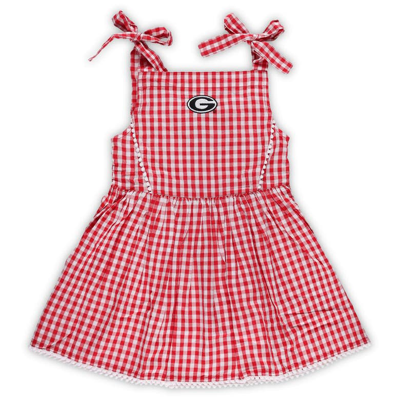 Shop Garb Girls Toddler  Red Georgia Bulldogs Teagan Gingham Sleeveless Dress