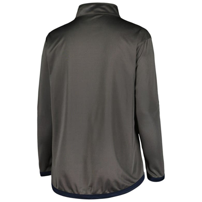 Shop Profile Charcoal New York Yankees Plus Size Quarter-zip Jacket