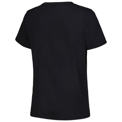 Shop The Wild Collective Black Lafc Satin Applique T-shirt