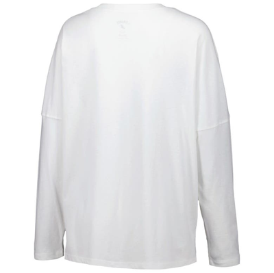 Shop League Collegiate Wear White Lsu Tigers Clothesline Oversized Long Sleeve T-shirt