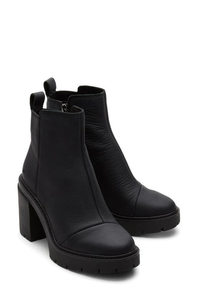 Shop Toms Rya Leather Bootie In Black