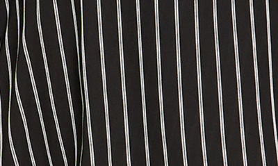 City Chic Trendy Plus Size Jemma V-neck Wrap Top In Black White Stripe