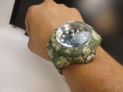Pre-owned Invicta Reserve Hydromax Swiss Ronda Camo 52mm, Steel, Aqua Plating 40462