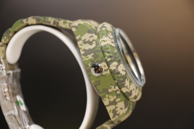 Pre-owned Invicta Reserve Hydromax Swiss Ronda Camo 52mm, Steel, Aqua Plating 40462