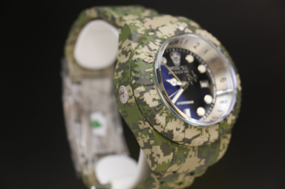 Pre-owned Invicta Reserve Hydromax Swiss Ronda Camo 52mm, Steel, Aqua Plating 40462