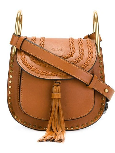 Shop Chloé Mini 'hudson' Schultertasche In Brown