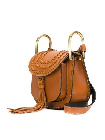 Shop Chloé Mini 'hudson' Schultertasche In Brown