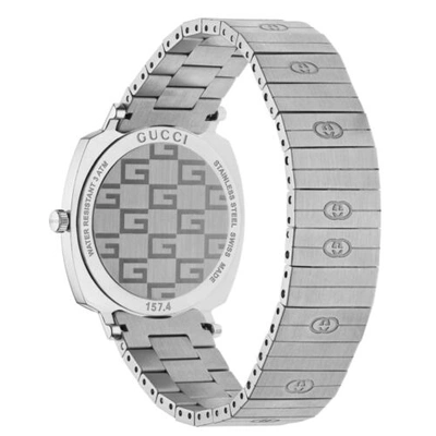 Pre-owned Gucci Ya157401 Women's Grip Whitesilver Dial Quartz Watch