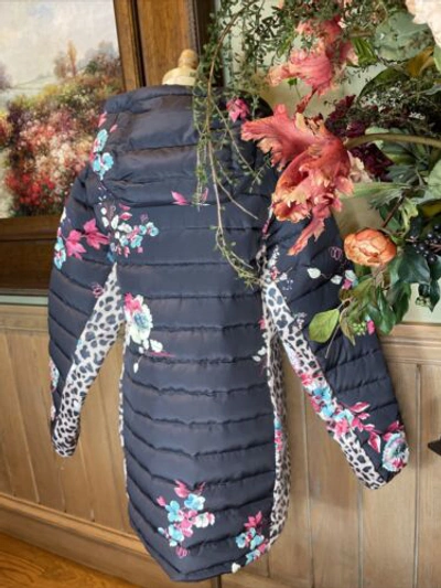 Pre-owned Johnny Was Reversible Floral Puffer Coat / Jacket $450 Msrp Sizes M And Xl In Multicolor