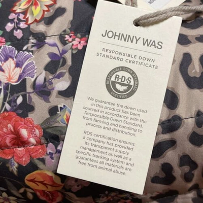 Pre-owned Johnny Was Reversible Floral Puffer Coat / Jacket $450 Msrp Sizes M And Xl In Multicolor