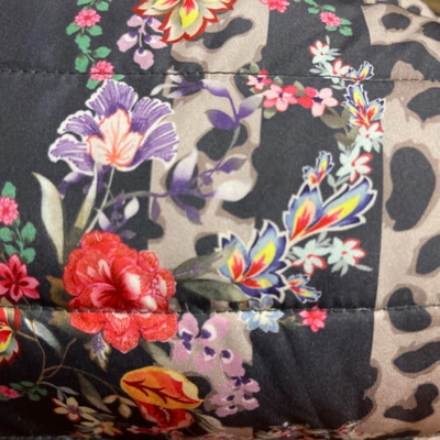 Pre-owned Johnny Was Reversible Floral Puffer Coat / Jacket $450 Msrp Sizes M And Xl In Multicolor