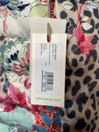 Pre-owned Johnny Was Reversible Floral Puffer Coat / Jacket $450 Msrp Sizes M And Xl In Multicolor
